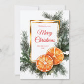 クリスマスドライオレンジエレガントフェスティバル柑橘類 シーズンカード (正面)