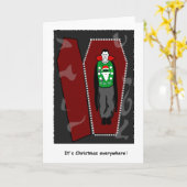 クリスマスドラキュラ カード (黄色い花)