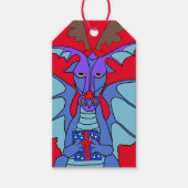 クリスマスドラゴンギフトラベル(パック10) ギフトタグ (正面)