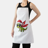 クリスマスドラゴンフライサンタハットおもしろいクリスマスキッズ エプロン (インサイチュ)