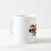 クリスマスドラゴンフライサンタハットおもしろいクリスマスキッズ コーヒーマグカップ (正面左)