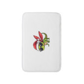 クリスマスドラゴンフライサンタハットおもしろいクリスマスキッズ バスマット (正面縦)