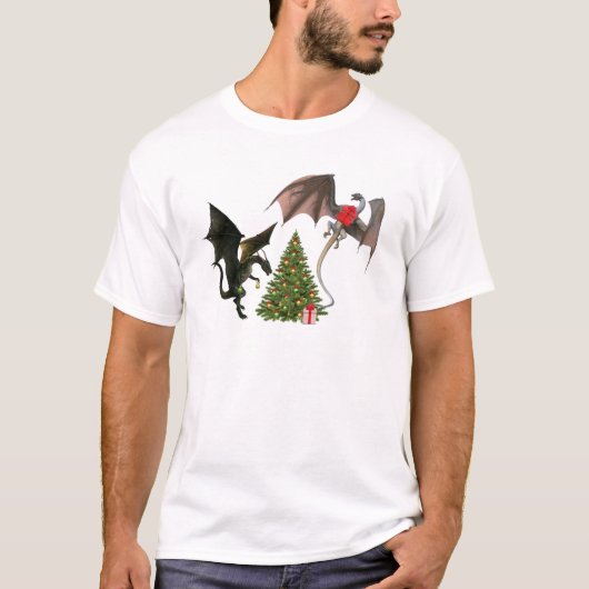 クリスマスドラゴン神話の休日 Tシャツ (正面)