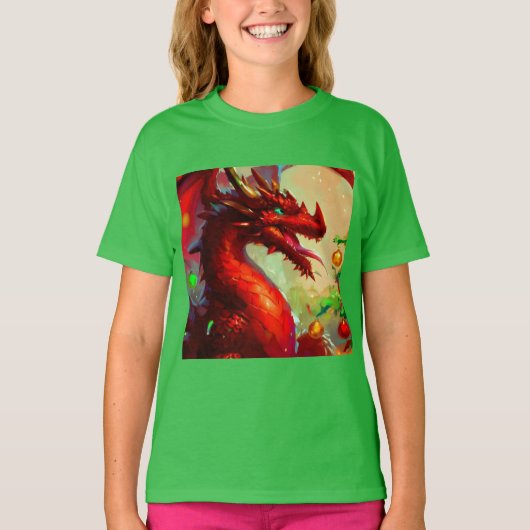クリスマスドラゴン1 Tシャツ (正面)