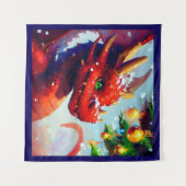 クリスマスドラゴン2 タペストリー (正面(横))