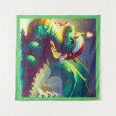 クリスマスドラゴン3 タペストリー (正面(横))