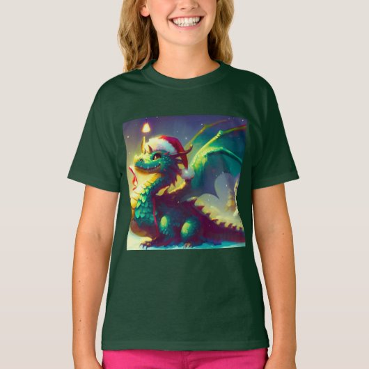 クリスマスドラゴン3 Tシャツ (正面)