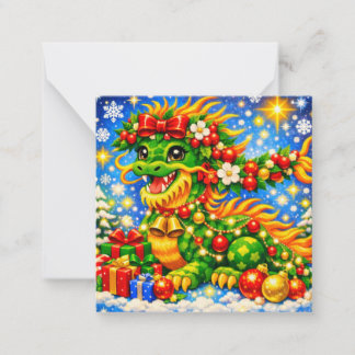 クリスマスドラゴン★ ノートカード