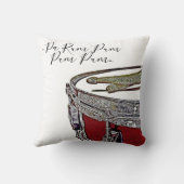 クリスマスドラマー少年スナードラムドラムスティック音楽 クッション (裏面)