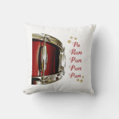 クリスマスドラマー男の子スナレドラム音楽ドラミング クッション (正面)
