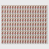 クリスマスドラミングのトナカイの包装紙 ラッピングペーパー (フラット)