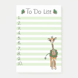 クリスマスドリストホリデーギラフェホリーリース ポストイット