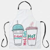 クリスマスドリンクお気に入りのを選択する エプロン (正面)