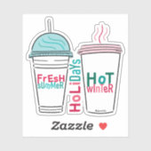 クリスマスドリンクお気に入りのを選択する シール (シート)