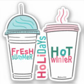 クリスマスドリンクお気に入りのを選択する シール (正面)