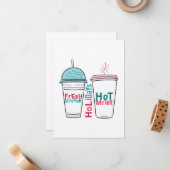 クリスマスドリンクお気に入りのを選択する ノートカード (正面/裏面インサイチュ)