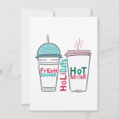 クリスマスドリンクお気に入りのを選択する ノートカード (正面)