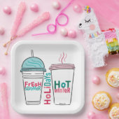 クリスマスドリンクお気に入りのを選択する ペーパープレート (パーティー)