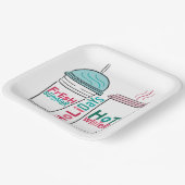 クリスマスドリンクお気に入りのを選択する ペーパープレート (傾斜あり)