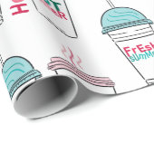 クリスマスドリンクお気に入りのを選択する ラッピングペーパー (ロールコーナー)