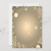 クリスマスドリンクのジンジャーブレッドのクッキーの星 招待状 (裏面)