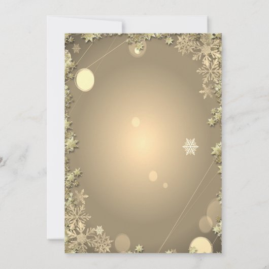 クリスマスドリンクのジンジャーブレッドのクッキーの星 招待状 (裏面)