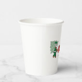 クリスマスドリンクコーヒーとサンタクロース賛美 紙コップ (右)