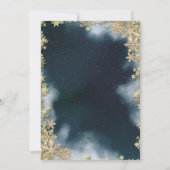 クリスマスドリンクジンジャーブレッドクッキーブルークリスマス 招待状 (裏面)