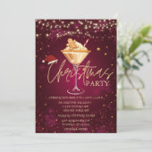 クリスマスドリンクジンジャーブレッドクッキー赤いクリスマス 招待状 (スタンド正面)