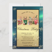 クリスマスドリンクススノーフレークカンパニーパーティー 招待状 (正面)