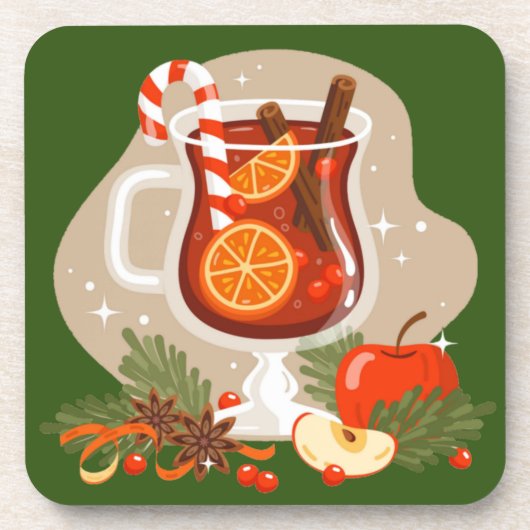 クリスマスドリンク コースター (正面)
