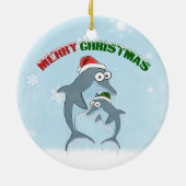 クリスマスドルフィンオーナメント（両面） セラミックオーナメント (裏面)