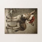 クリスマスドンキーヴィンテージ ジグソーパズル (横)