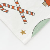 クリスマスドードルズカワイトホリデーフリースブランケット フリースブランケット (角)