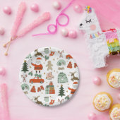 クリスマスドードルズキュートホリデー紙プレート ペーパープレート (パーティー)