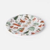 クリスマスドードルズキュートホリデー紙プレート ペーパープレート (アングル)