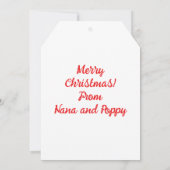 クリスマスドードルドッグレッドライパーソナライズされたドカード (裏面)