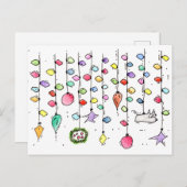 クリスマスドードルホリデイはがき シーズンポストカード (正面/裏面)