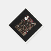 クリスマスドードレスレトロホリデーヴィンテージツリー スタンダードカクテルナプキン (角)