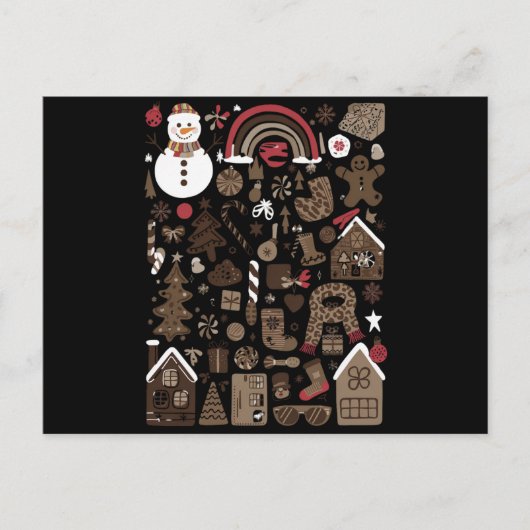 クリスマスドードレスレトロホリデーヴィンテージツリー ポストカード (正面)