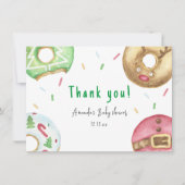 クリスマスドーナツありがとうベビーシャワー サンキューカード (正面)