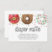 クリスマスドーナツおむつラッフルカード サンキューカード (正面/裏面)