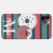 クリスマスドーナツとストライプのホリデー Case-Mate iPhoneケース (裏面(横))