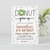 クリスマスドーナツの成長誕生日招待状 招待状 (スタンド正面)