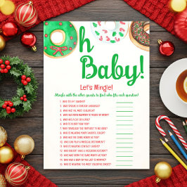 クリスマスドーナツベビーシャワー Let's Mingle ゲーム