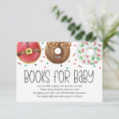 クリスマスドーナツベビー振りかける書籍ベビーカード サンキューカード (スタンド正面)