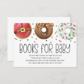 クリスマスドーナツベビー振りかける書籍ベビーカード サンキューカード (正面/裏面)