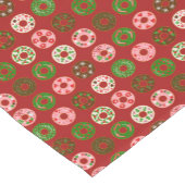 クリスマスドーナツホリデートリートパターン ショートテーブルランナー (コーナー)