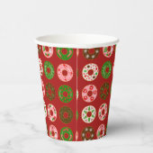 クリスマスドーナツホリデートリートパターン 紙コップ (右)
