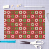 クリスマスドーナツホリデートリートパターン 薄葉紙 (クラフト)